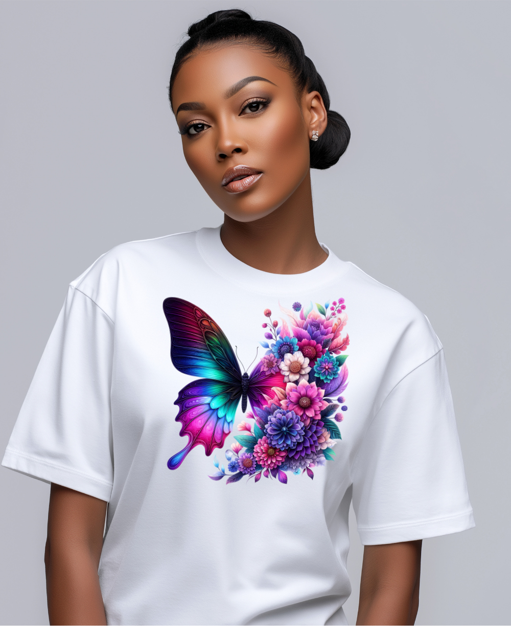 RAD Floral Butterfly Dahlias T‑Shirt