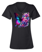 RAD Floral Butterfly Dahlias T‑Shirt