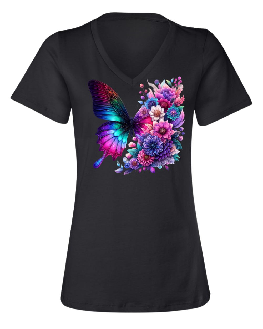 RAD Floral Butterfly Dahlias T‑Shirt