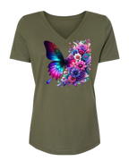 RAD Floral Butterfly Dahlias T‑Shirt