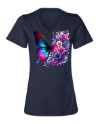 RAD Floral Butterfly Dahlias T‑Shirt