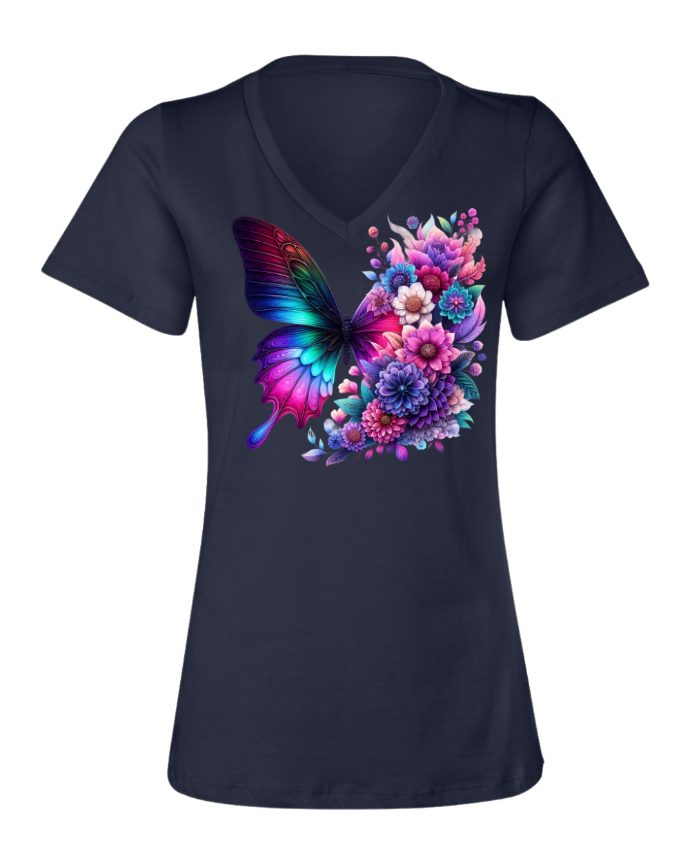 RAD Floral Butterfly Dahlias T‑Shirt