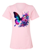 RAD Floral Butterfly Dahlias T‑Shirt