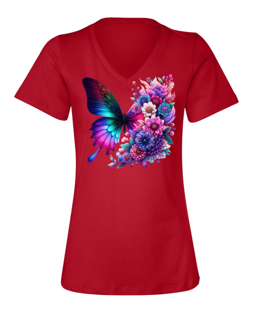 RAD Floral Butterfly Dahlias T‑Shirt