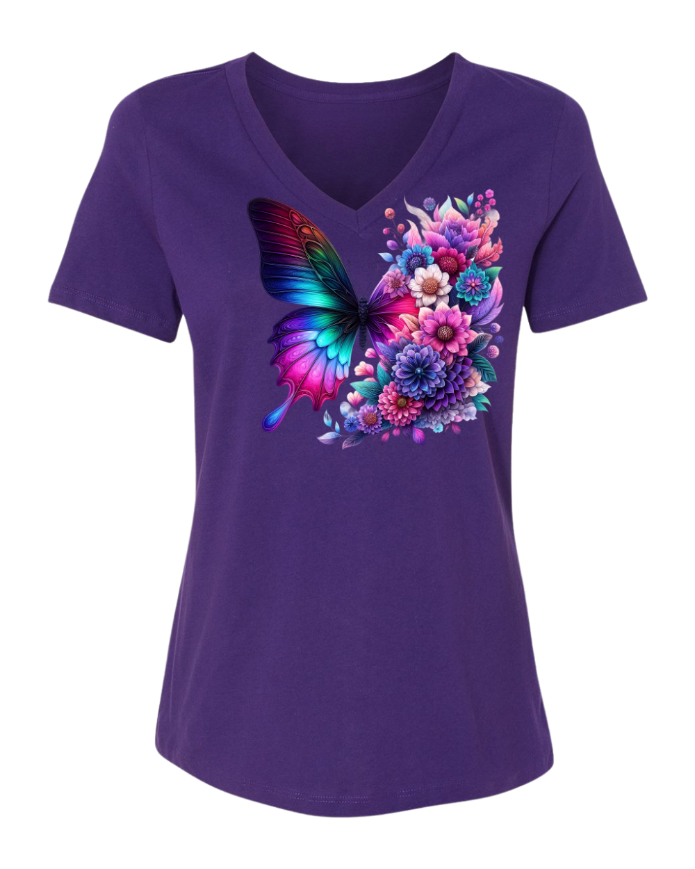 RAD Floral Butterfly Dahlias T‑Shirt