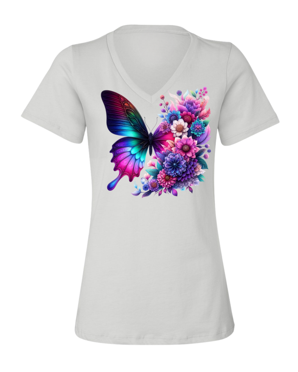 RAD Floral Butterfly Dahlias T‑Shirt
