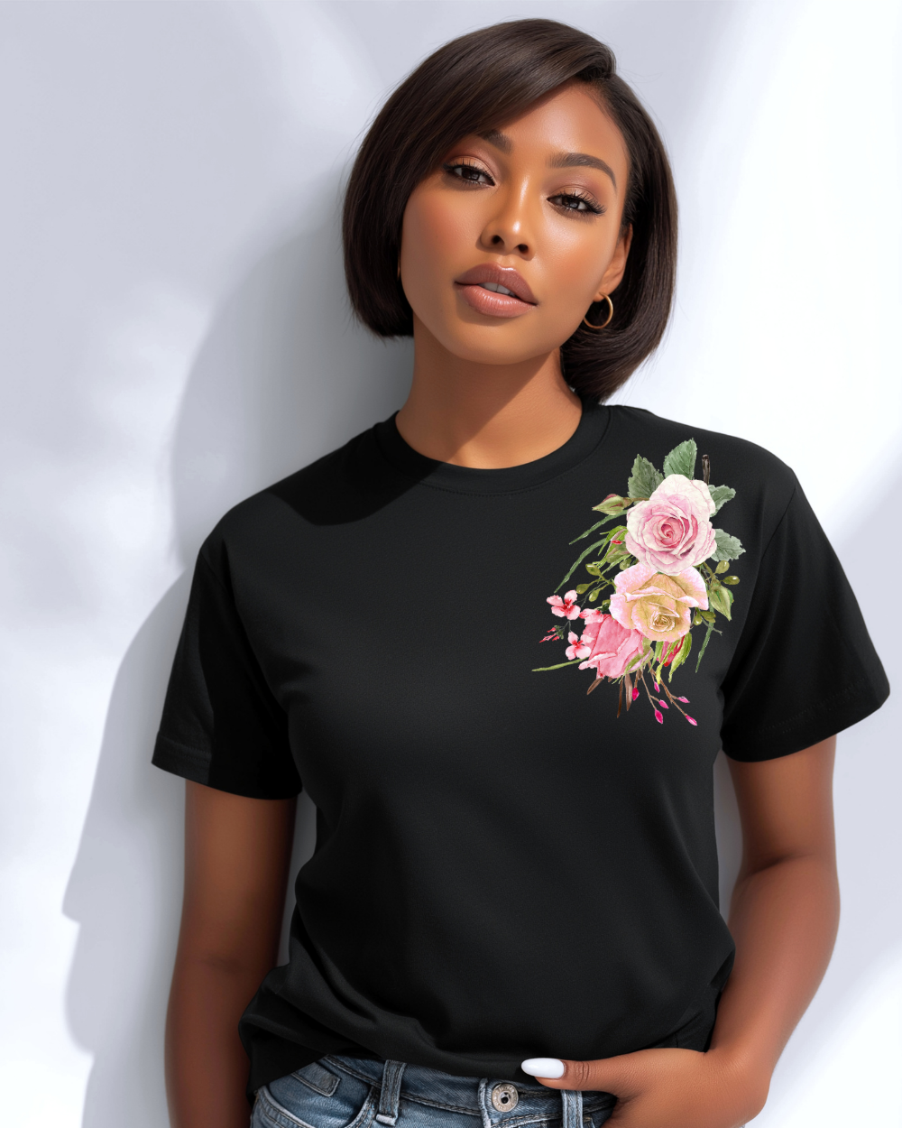 RAD Floral Rose Boutonniere T-shirt